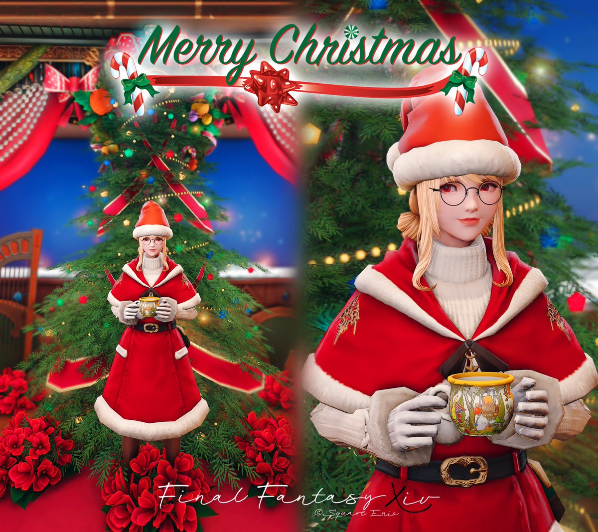 merry christmas!🎄🎅❤️

🏠：#GanbattaHousing

#FFXIV #FF14 
#おはミコ #ミコッテ