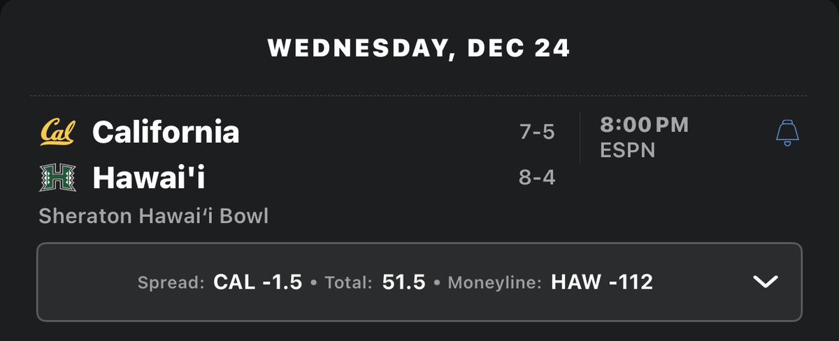 SharpSportsLLC's tweet image. 12/24 NCAAF VIP 15u⚓️

Sending to everyone who comments &amp;amp; DM’s

Must follow both steps ^(send me a direct message once step #1 is complete) to receive the play

Cal @ Hawaii 8pm EST

Little under 4 hours before kick off ⏰ 

First come first served 📲