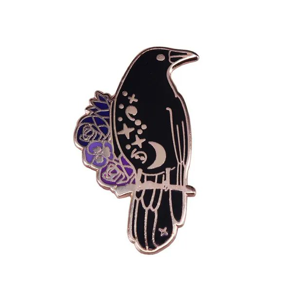 xcosmic_rabbit's tweet photo. I just received U2by Crow Enamel pin Crow Lapel Bird pin Horror pin Raven Goth Witchcraft brooches for Women - from lemonhoneyforg via Throne! Thank you so much! You're out of this world! https://t.co/PlcXAIuUT9 #Wishlist #Throne https://t.co/ctxcaDRXKO