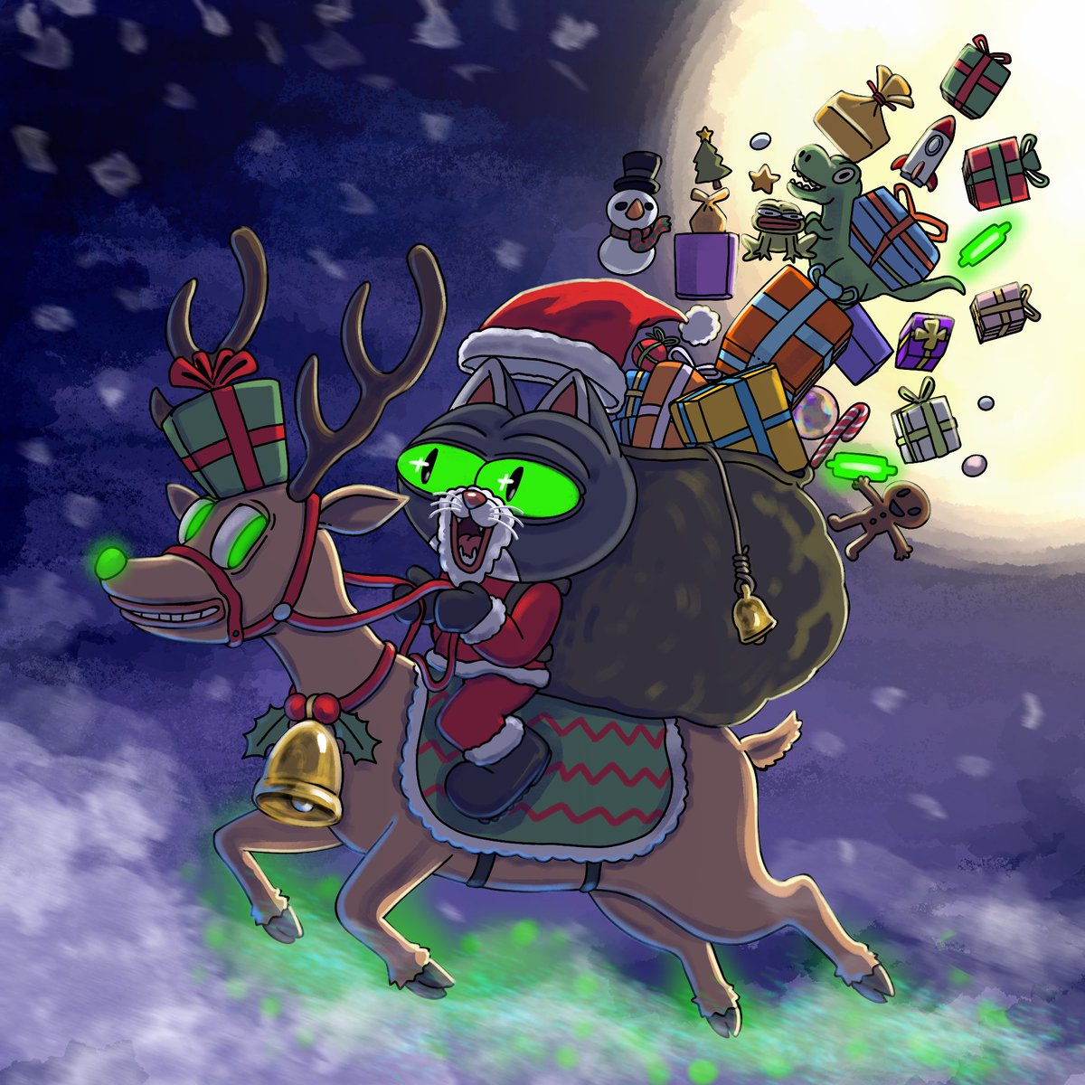 Santa Pepe Cat 
#pepecat