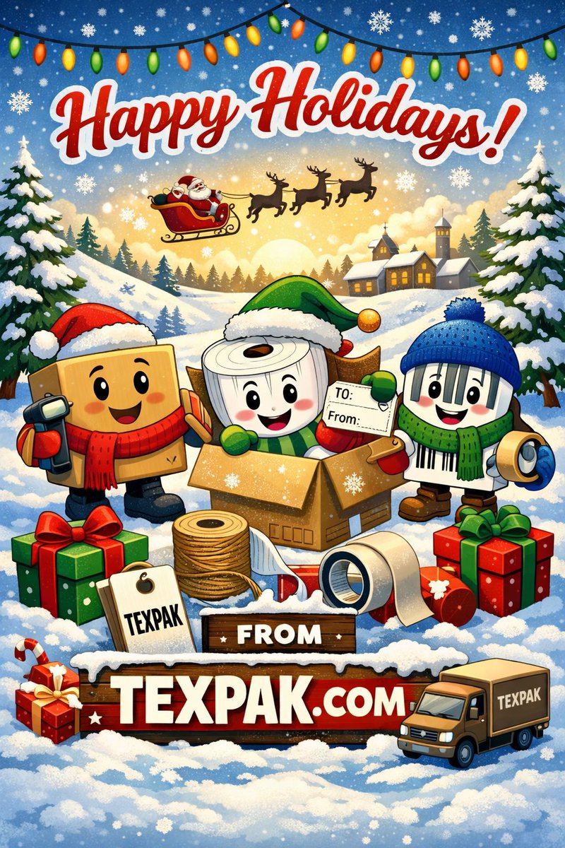 TexpakInc's tweet image. Happy Holidays to you and your families, from all of us at Texpak!

Texpak.com

#Texpak