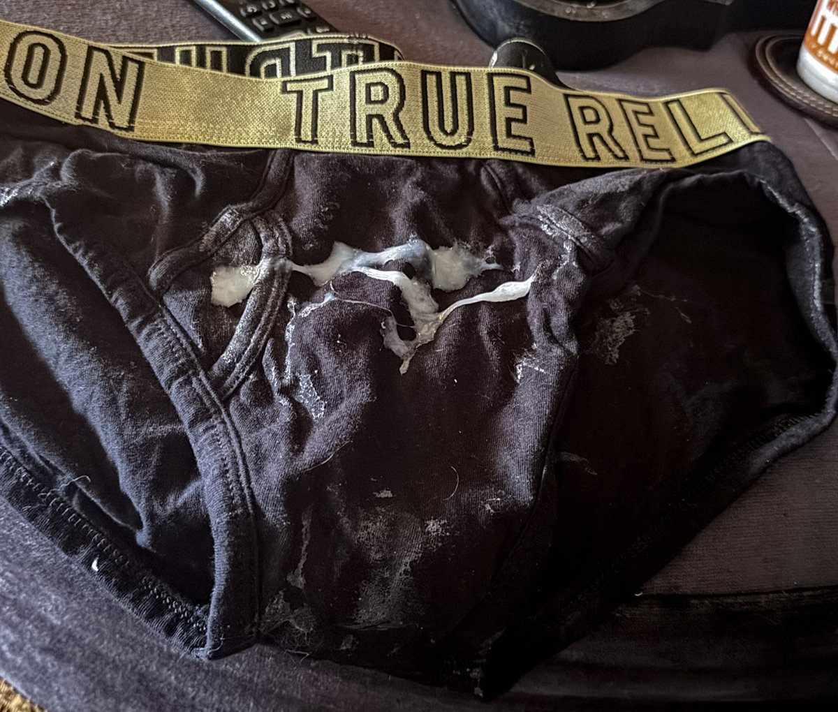 Some used underwear from a White Southern Man from Oklahoma, he used it as a cum rag for 10 of his loads. I feel lucky having a White Man's cum rag underwear to rub on my face all day