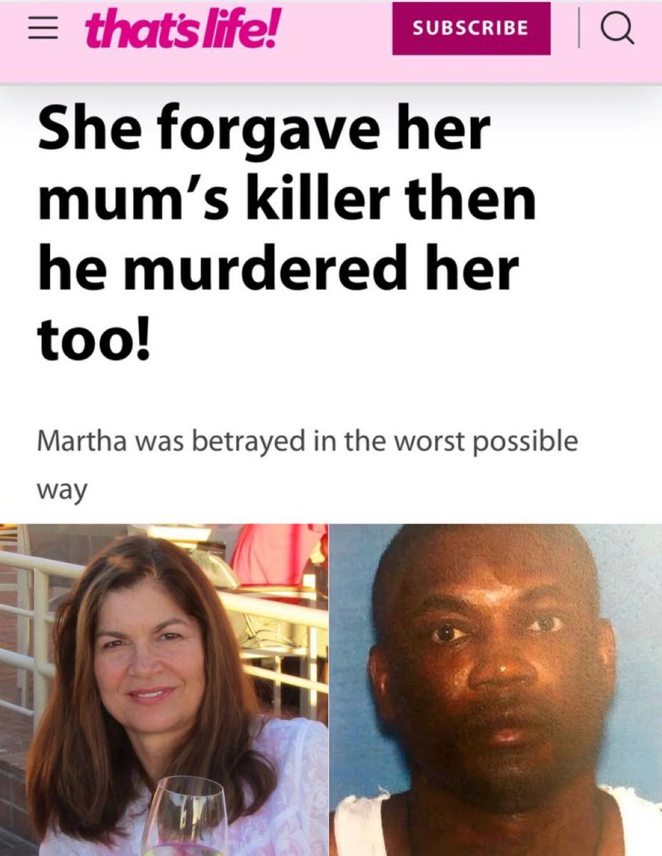 iamyesyouareno's tweet image. Woman “forgives” her mother’s killer. Visits him in jail and upon release gives him a job. And he then killed her. 

Another case of suicidal empathy.