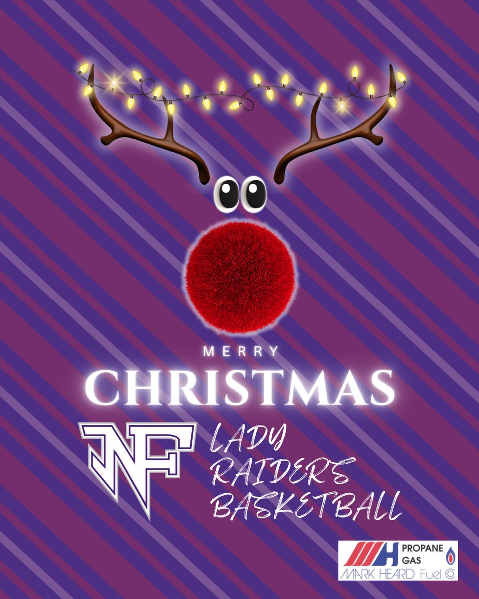 NoFoWBB's tweet photo. Merry Christmas from the Lady Raiders! 
Don’t forget to leave the 🍪 and🥛 out for 🎅 tonight! 

#PurpleReign https://t.co/OeXVaB1QX7