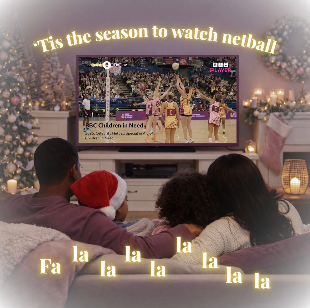 One more sleep before you can watch the match on <a href="/BBCiPlayer/">BBC iPlayer</a> - the BBC Children in Need celebrity netball match between the Pudseys and the Bears - raised £40k !! Well done all !