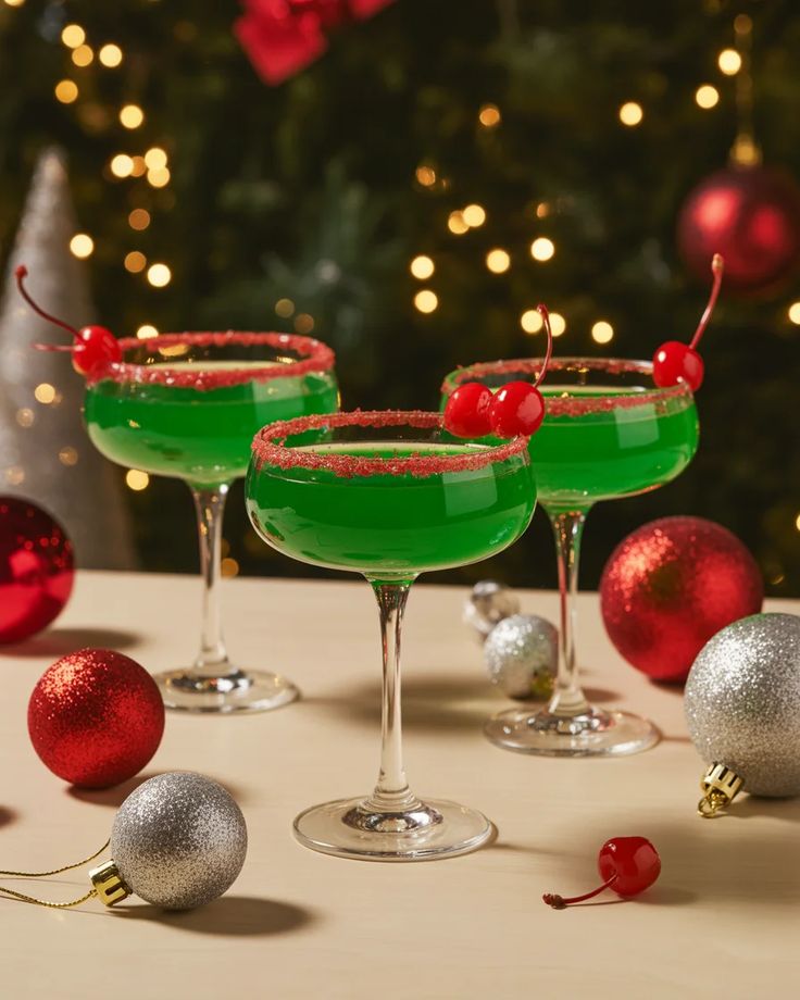 {Has dessert with Grinch cocktail ready to eat} Did ya save room haha..
<a href="/HeavenlysDiary_/">Their Heavenly Katie</a> #MerryChristmasEve