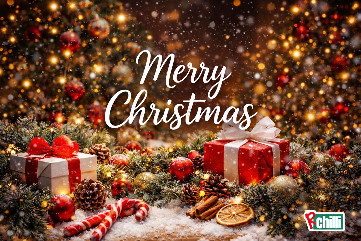✨ Merry Christmas! ✨
Wishing you a season filled with joy, peace, and meaningful moments.
May the holidays bring warmth to your hearts and success to the year ahead. 🎄
#MerryChristmas #SeasonOfJoy #HolidayGreetings #Grateful #RChilli