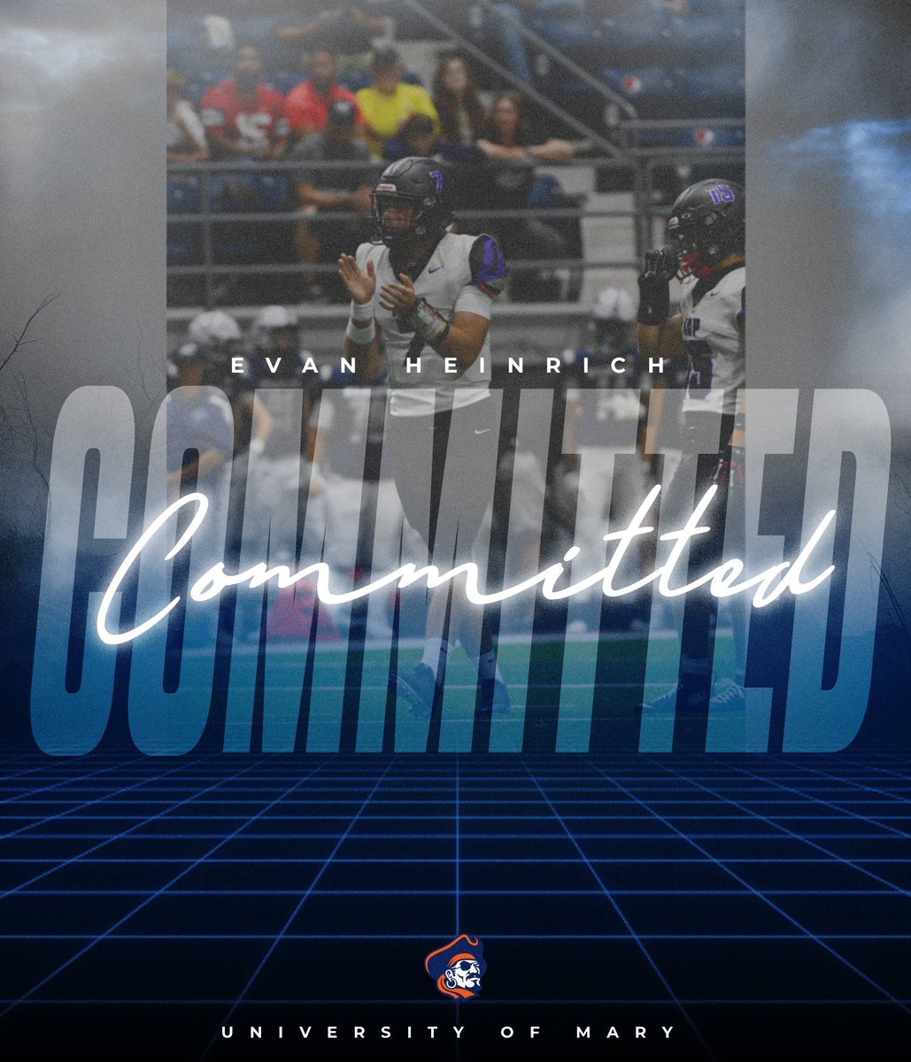🔵Extremely blessed to announce my commitment to the University of Mary! Thank you to all the people that have helped along the way! All glory to God! Go Marauders! 🟠 
<a href="/UMaryFootball/">UMary Football</a> <a href="/umarysports/">UMary Marauders</a> <a href="/TaylorKolste/">Taylor Kolste</a> <a href="/CoachJR17/">Van Cooper Jr</a> <a href="/FBCoachShann/">Shann Schillinger</a> <a href="/RecruitingACP/">ACP Recruiting</a> <a href="/COACHZAZCOLPREP/">Coach Zellner</a>
