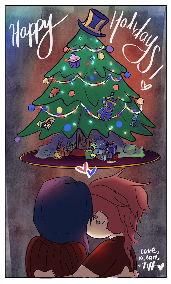 Happy holidays to you from me and these goobers! 🎄Stay safe and cozy ❤️💙

#twelvedaysofcaitvi