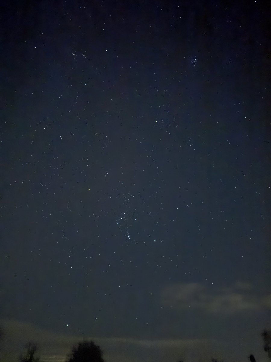 Temperatures dropping under nice clear skies.