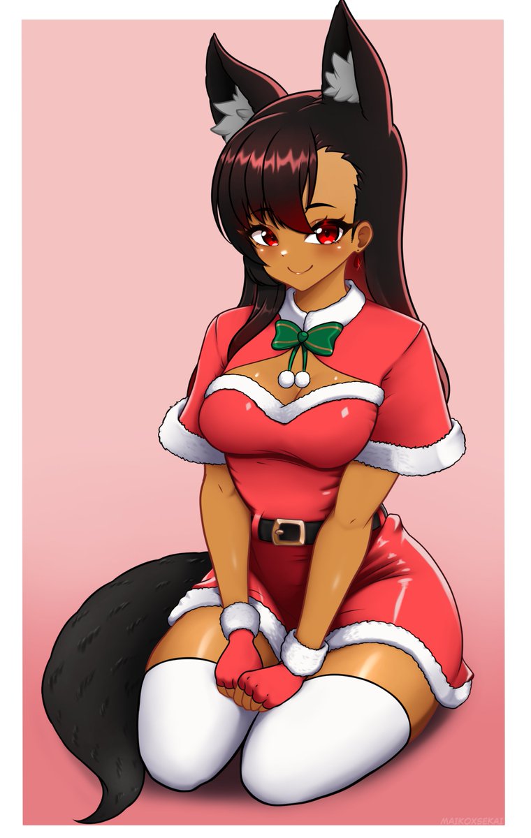 Merry Christmas🎄🎅🐺
Even Yuu is ready for the Holidays 
#OC #kemonomimi

Thanks so much everyone for another wonderful year.