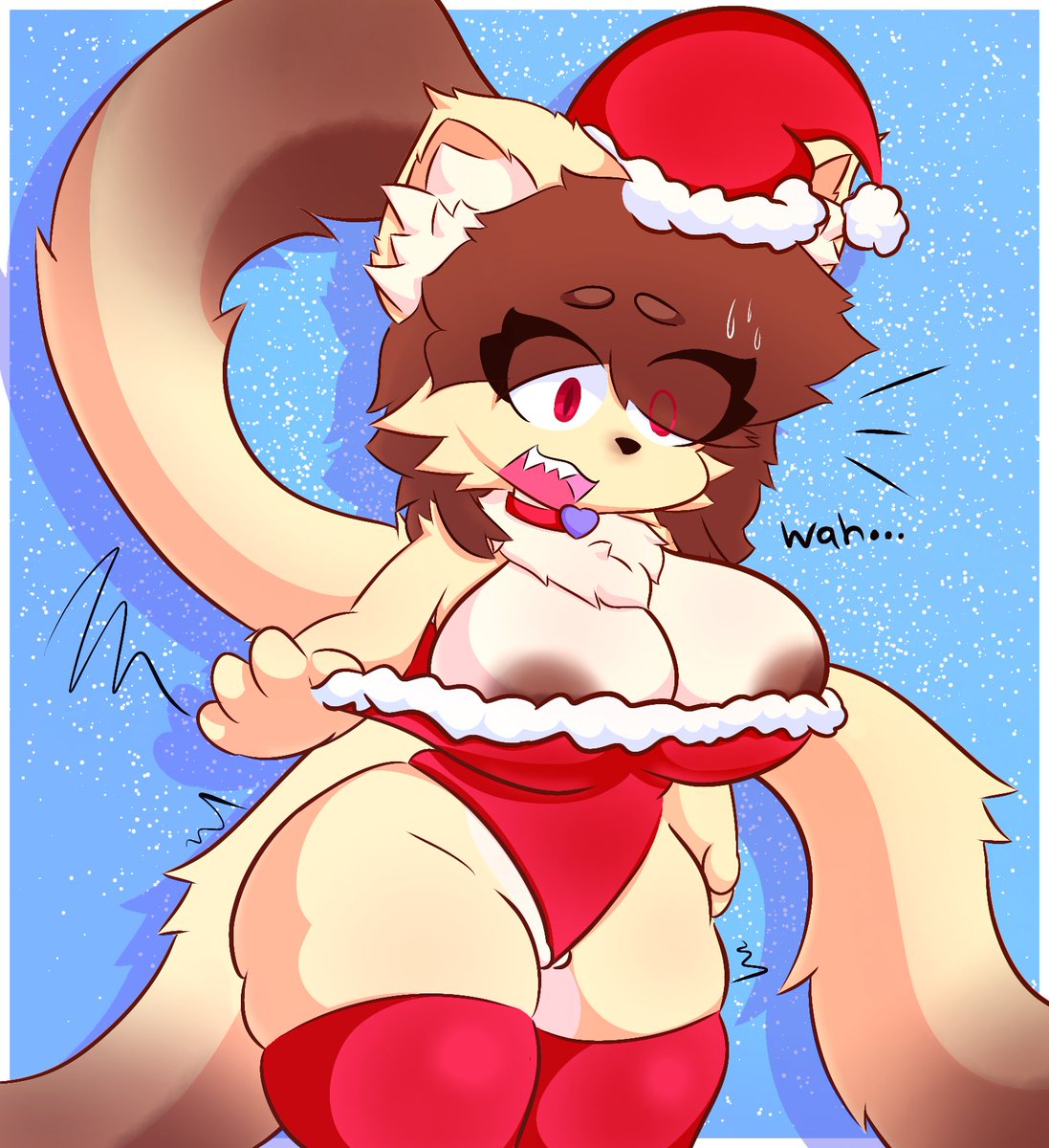 Keiomyxa's tweet photo. Yays! un año y aun me qued- ...okm 
Dibujo wea que sis, felih navidah 🎄

#furry #MerryChristmas https://t.co/QM0tcjq8Zh