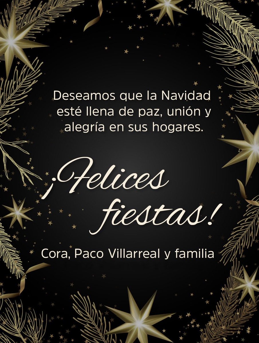 Les mandamos un abrazo grande y nuestros mejores deseos.

Que la Navidad llene sus hogares de unión, paz y alegría.

¡Felices fiestas! 🎄✨