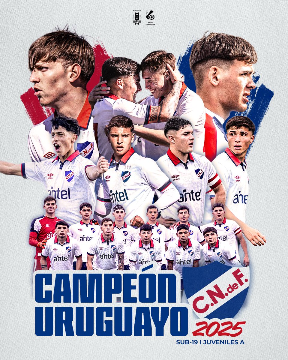 JUVENILES A 
SUB 19
NACIONAL CAMPEÓN URUGUAYO 2025 

Semifinal: 
Nacional 3 - 0 Defensor Sporting