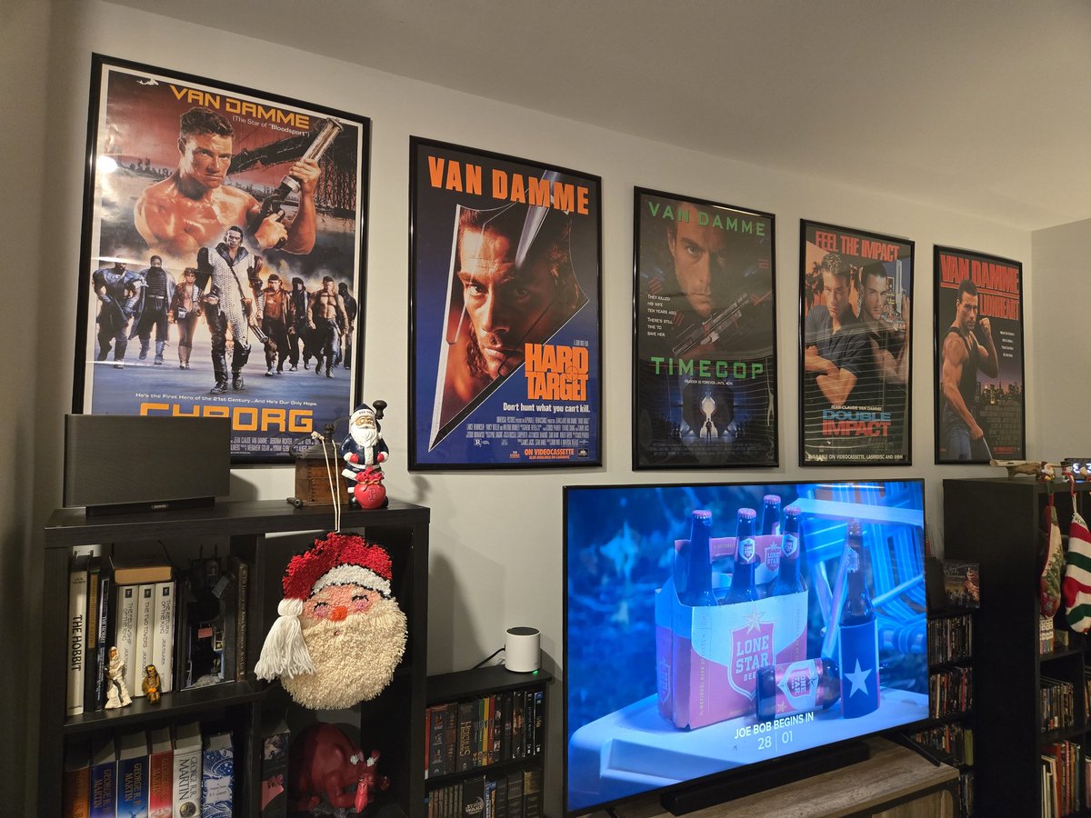 yecul1980's tweet image. Merry Van Damme-mas!! @TheMutantFam 

Happy #TheLastDriveIn night! 

#Timecop @kinky_horror