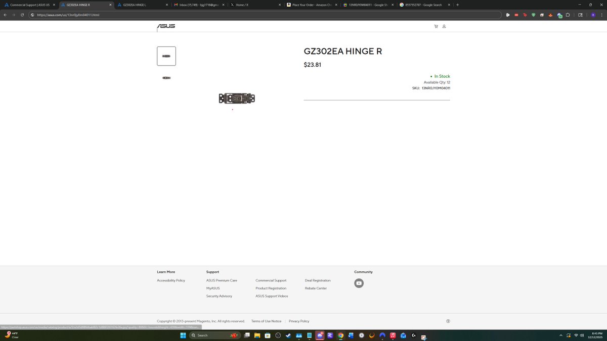 oYoBrendenoYo's tweet photo. @ASUS 
@ASUS_ROG 
@ASUSUSA 
Please tell my your customer service representatives refuse to sell me SKU# 13NR0JY0M05011 and SKU# 13NR0JY0M04011? https://t.co/wfHWUDBtMf