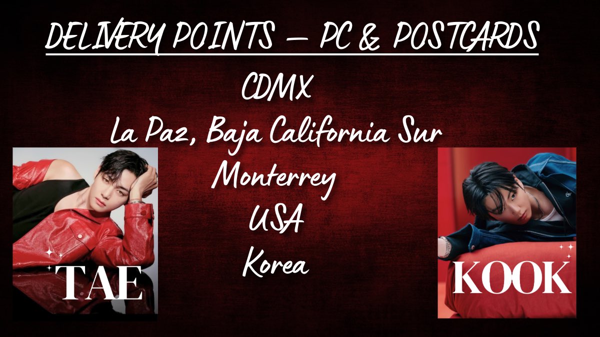 TK_Mexico's tweet photo. 🐯🐰💜 #TAEKOOK Special Collection — #WinterBearDay 2025 ❄️
Postal + photocard Taekook
📍 Puntos conmemorativos para PC Y POSTAL ÚNICAMENTE:
🇲🇽 CDMX · La Paz · Monterrey
🇺🇸 USA @tetekoofm
🇰🇷 Corea
Edición limitada
Diseño del post @TaeKook_USA 🥹 https://t.co/UrXzbynJms
