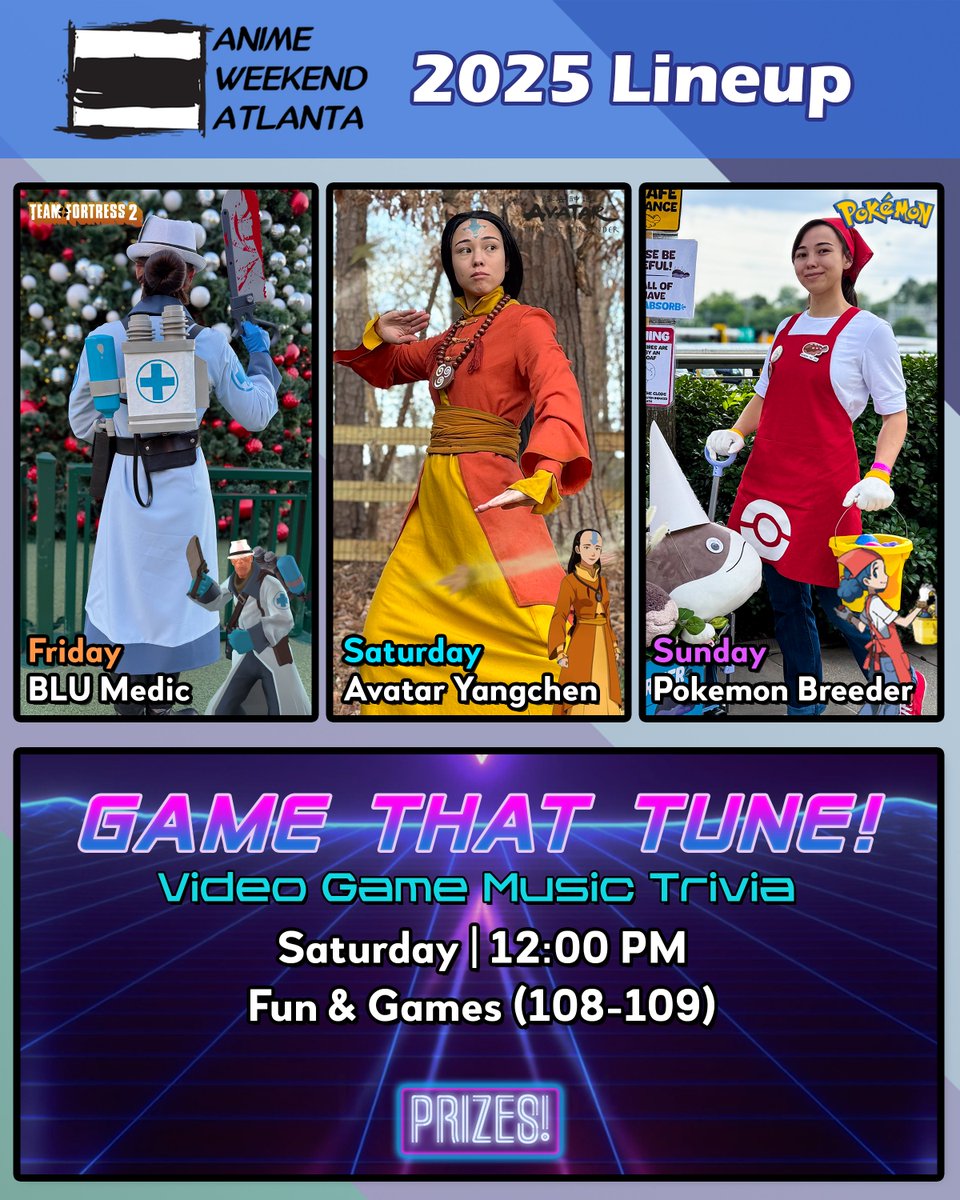 See you at Anime Weekend Atlanta next week! #AWA #AWA2025