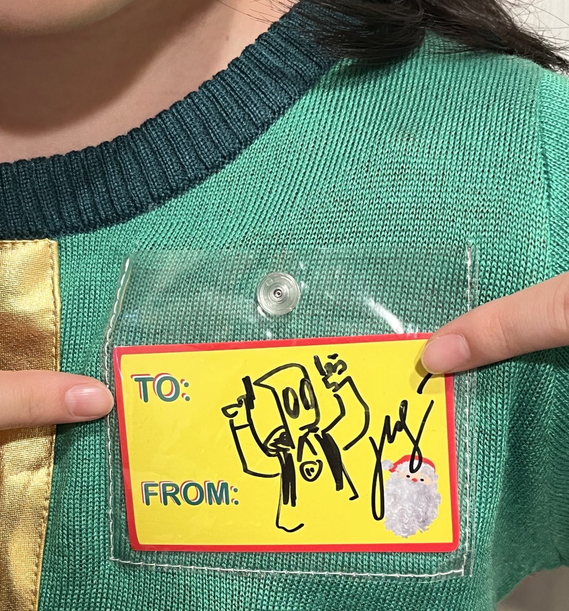 chiigojo's tweet photo. 行ってみたかったnopeでのサイン会に行きましたー!!
例のセーターのネームタグにキッドプールを描いてもらって、
特別なダサセーターになったよ❤️
Thank you! Amazing super ugly sweater!
I love it — it’s my treasure💝 #Kidpool 🫶
#サイン会 #デッドプール #Deadpool https://t.co/XkqWwjAL98