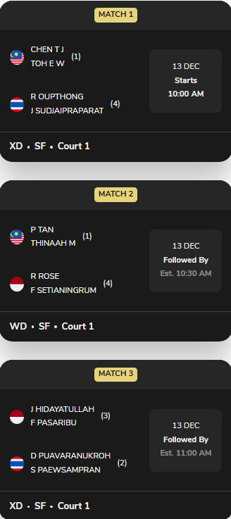 BadmintonLive1's tweet photo. Link Streaming Badminton (Individual Event) - Semifinals #SEAGames2025   

Start jam 10.00 wib  

https://t.co/M0vt3fbOp8

Support mimin : https://t.co/9AOIG06nqS atau via Qris https://t.co/baHvGfPN0Y