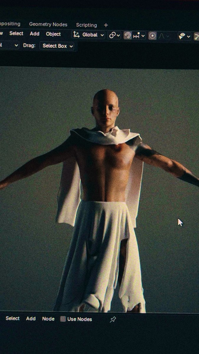 WIP… Finally found my way around cloth simulation after 1001 days lol. 

#b3d #3danimations #blender