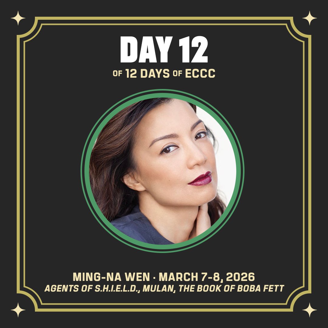 The final reveal assembles… <a href="/clarkgregg/">Clark Gregg</a> &amp; <a href="/MingNa/">Ming-Na Wen</a> Wen of Agents of S.H.I.E.L.D. will appear at ECCC on March 7-8.

A legendary close to the 12 Days with more to come in the new year! Buy tickets: ECCC26.com/BuyTickets

📸 Photos &amp; Autos go on sale Tue, Dec 16 at 12PM PT.