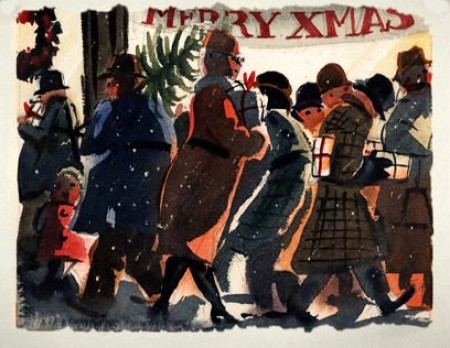 Lady and the Tramp concept art by Indiana illustrator, author, and Disney storyman Bill Peet.