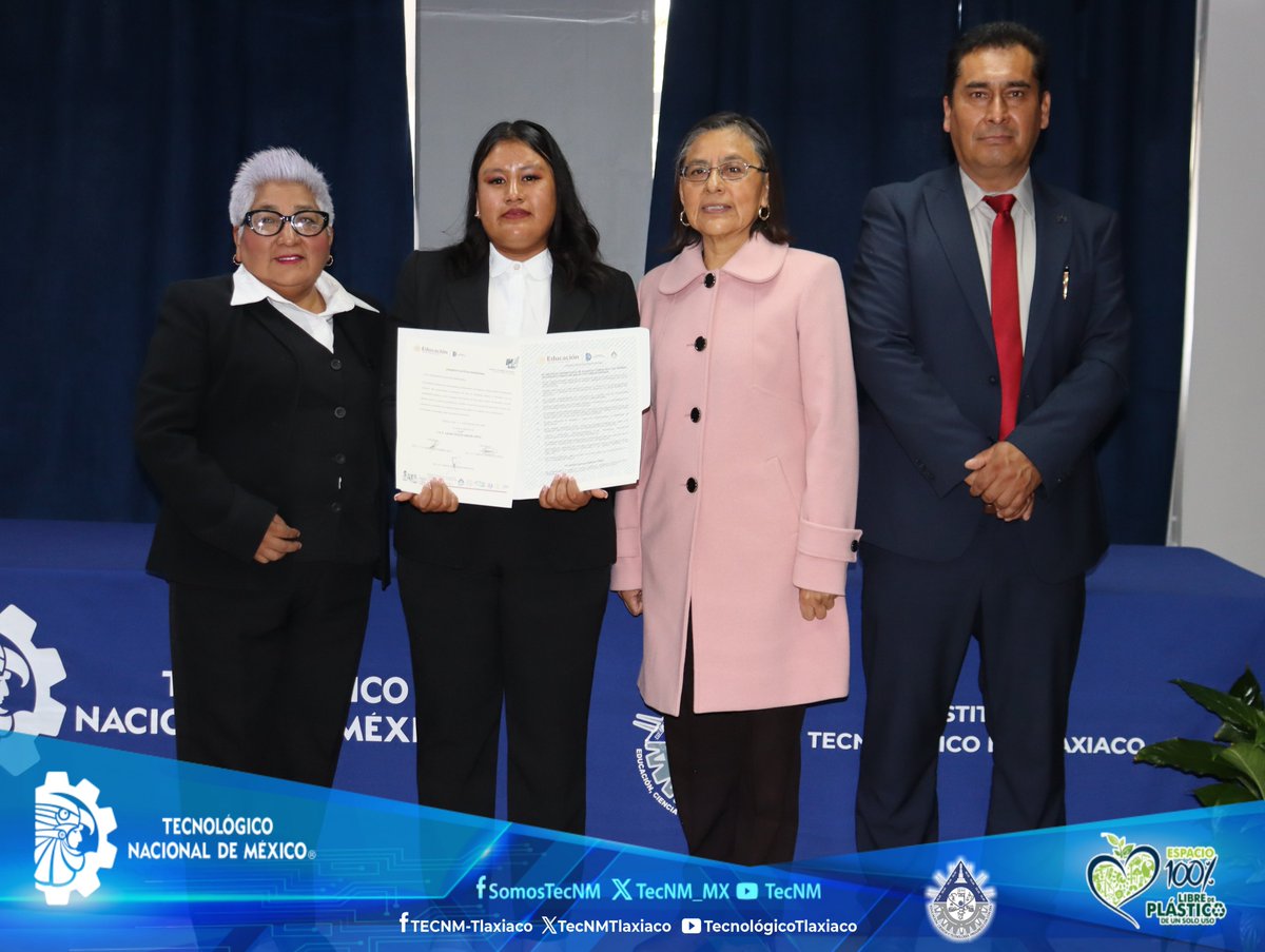 El día de hoy a las 12:00 horas, se realizó el acto de recepción profesional de Laura Cecilia García López, de la carrera de Ingeniería en Gestión Empresarial, en el Instituto Tecnológico de Tlaxiaco.

Conoce la nota completa en nuestra página web: tlaxiaco.tecnm.mx/2025/12/12/268…