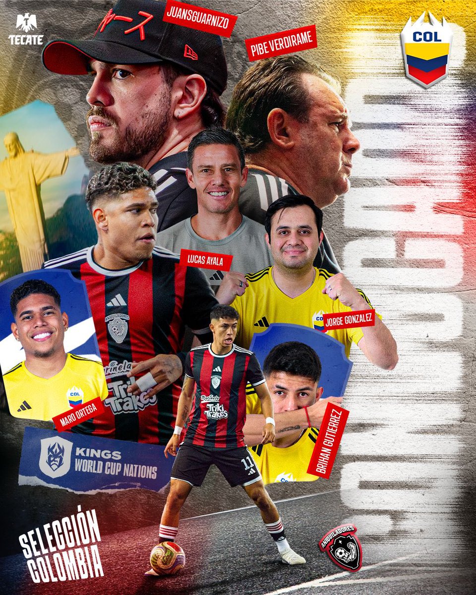 Aniquiladores FC dice presente con Colombia en la KWC 🇨🇴🔥

Mucho éxito a nuestros representantes!!
<a href="/Maroortega10/">Alejandro Ortega ⚽️</a> <a href="/bguti1101/">Brian Gutierrez</a> <a href="/VerdirameSergio/">Sergio Verdirame</a> <a href="/AyalaLucas18/">Lucas Emanuel Ayala Miño</a> <a href="/jsgg88/">Jorge Gonzalez</a> <a href="/JuanSGuarnizo/">ElJuaniquilador 💪</a> 

A ROMPERLA COLOMBIA 💛💙❤️!

#AniquiladoresFC 💪