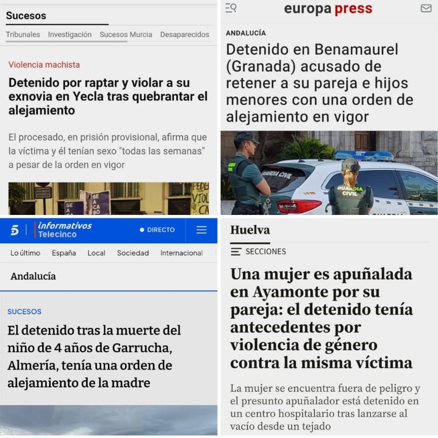 feministes_cat's tweet photo. Al menos una docena de noticias del mes de diciembre de mujeres o asesinadas/violadas/atacadas a pesar de haber denunciado y tener ÓRDENES DE ALEJAMIENTO EN VIGOR.

El Estado dilapidando los fondos del Pacto de Estado y los medios dando altavoz a bulos negacionistas.
#WomanHating https://t.co/dcJvAh81DV
