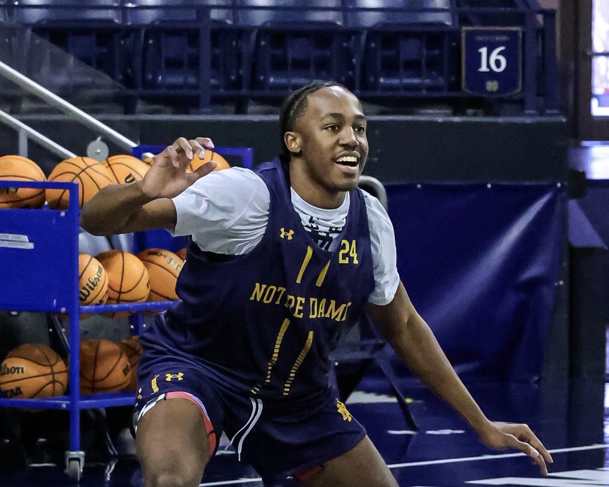 NDmbb's tweet image. from the gridiron to the hardwood 💪

first practice for #24 Mark Zackery IV!

#GoIrish☘️