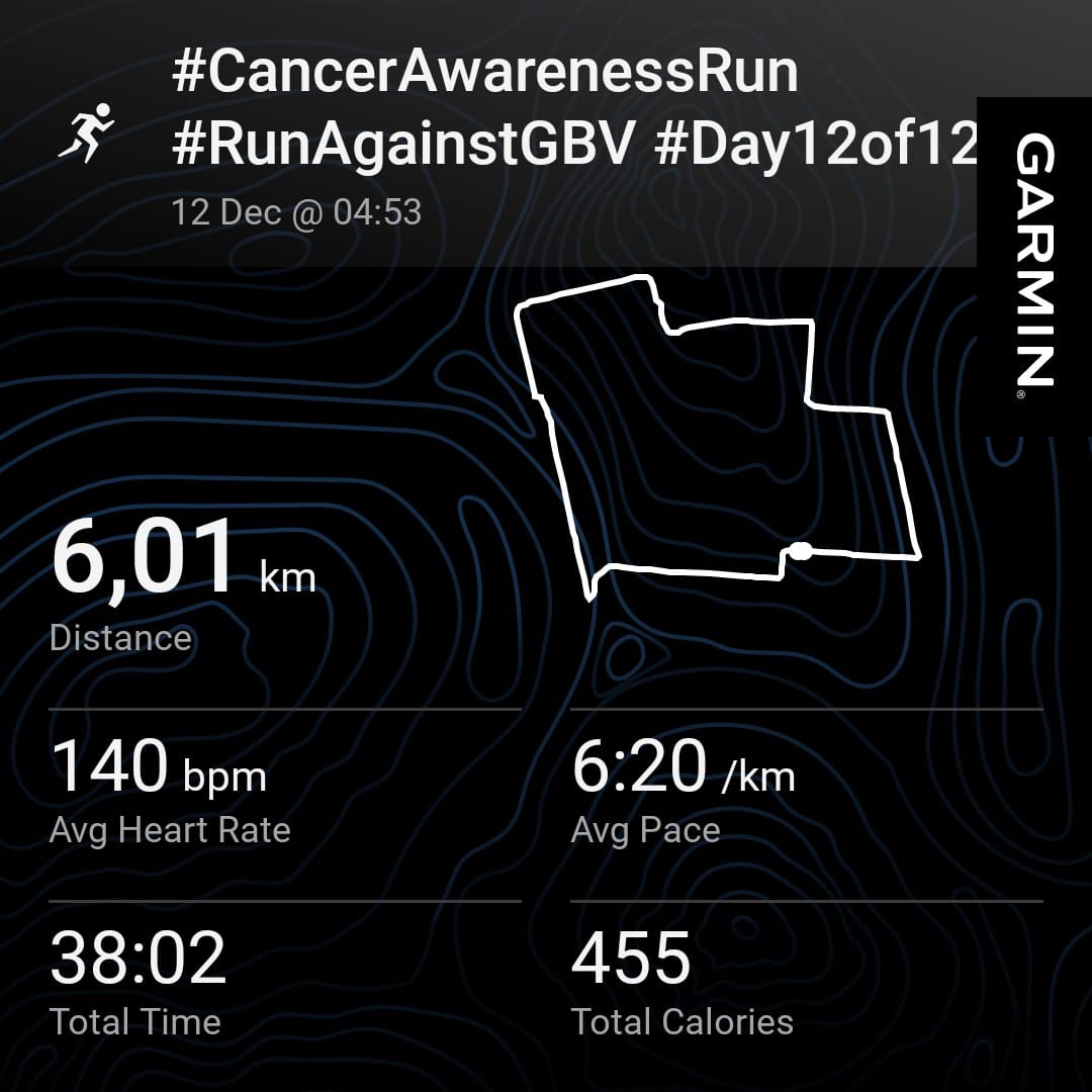 Tyranjf's tweet photo. #FridayTherapy @RunningWithTum1 #CancerAwareness #RunAgainstGBV #WeTryAgainTomorrow https://t.co/2zxhTJqkdT