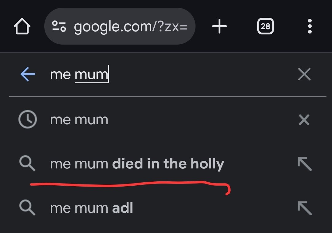 Gentilenewsnet's tweet image. If you type in "me mum" in Google the first result is this