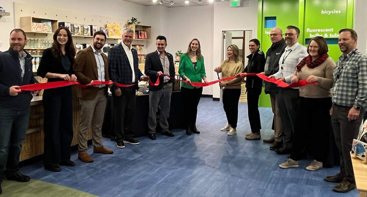 Ribbon-cutting at Recology store grand opening in Redmond
