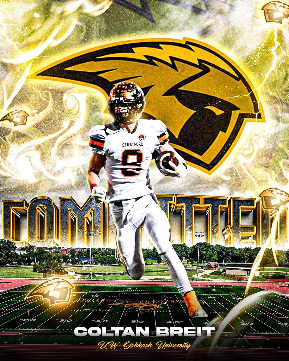 Committed! ⚡️🟡⚫️ <a href="/coachmaerob/">Mason Robinson</a> <a href="/CoachJBRob/">Jack Robinson</a> <a href="/NolanGirdaukas/">Nolan Girdaukas</a> <a href="/mclaganTITANS/">Matt McLagan || Coach Mac</a> <a href="/PeteyBananas/">Peter Jennings</a> <a href="/UWOFootball/">UW-Oshkosh Football</a> <a href="/StratfordFB/">Stratford Football 🐅</a> <a href="/suzinmike/">Mike</a> <a href="/DarielShepherd/">𝑺𝒉𝒆𝒑𝒉𝒆𝒓𝒅 𝑫𝒂𝒓𝒊𝒆𝒍👑</a>