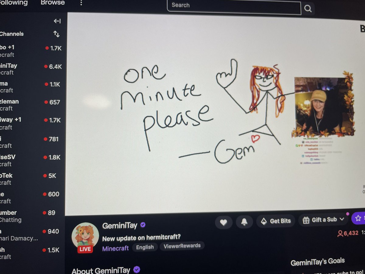forrest13_'s tweet photo. Grian made Gem a holding screen 😭😭😭 https://t.co/80OTT8ZZK5