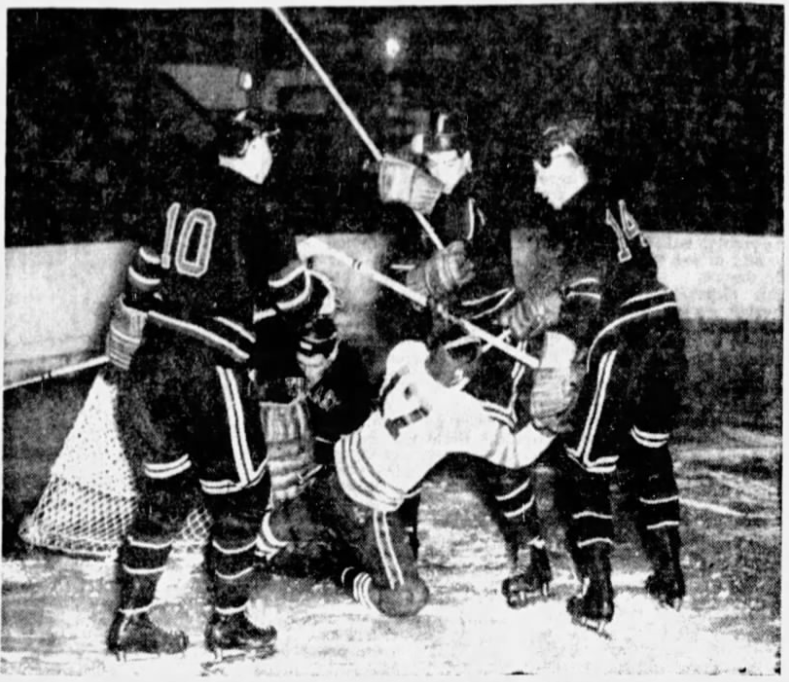 CollegeHockeyHx's tweet photo. Dec. 26, 1952: The very first Beanpot game was held at Boston Arena between Northeastern and Boston University. Nearly 73 years later, it's only fitting that the final game to be played at the arena will be held this Saturday between the same two teams.

#HowlinHuskies https://t.co/nNhZIYcyac