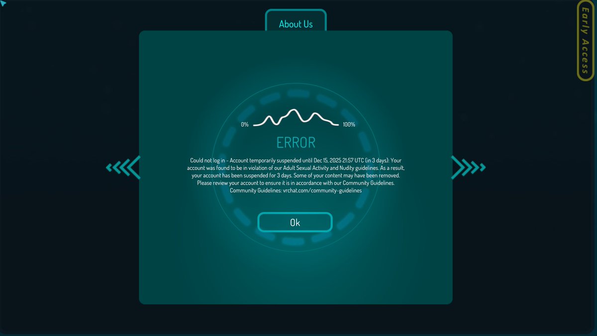 NoosphereVR's tweet image. No warning, no nothing. After 4000+ hours of no issues using my same avatars, I got a temp ban for 3 days out of nowhere during #Vket x @TheFishbowlVR  Party as Photographer. No clue what triggered it. I can't even check anything. This is Bullshit. #VRChat do better!