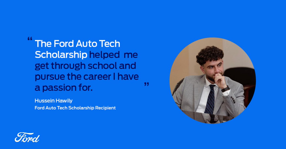 During Covid, Hussein discovered his passion for cars and is now thriving in the ASSET program! Thanks to the $5,000 Ford Auto Tech Scholarship, he's building a promising career in automotive tech. Learn more: spr.ly/6018CEQva 

#WeAreFord #AutomotiveTech #EssentialEconomy