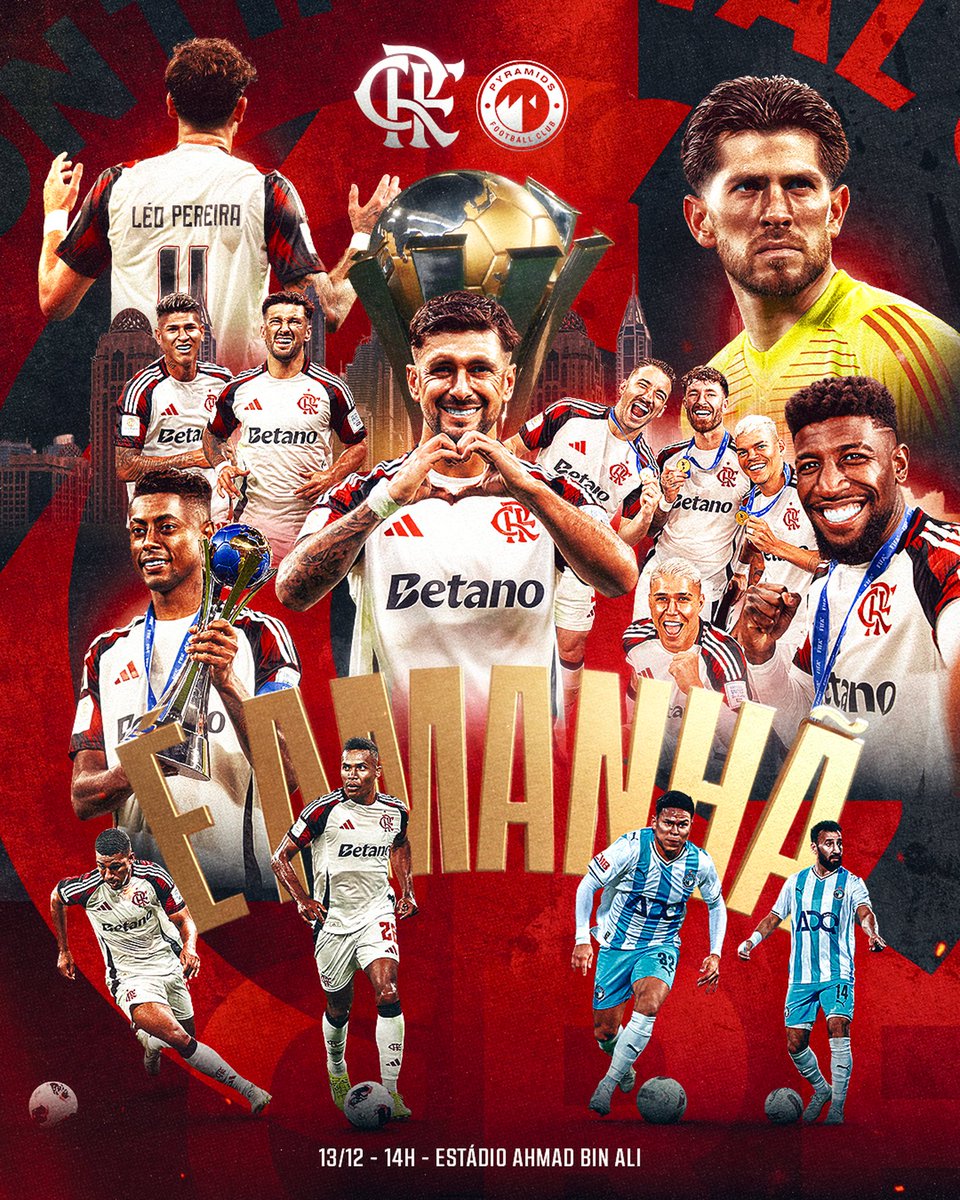 mengaoweb_'s tweet photo. Após o primeiro passo dado, amanhã terá uma nova batalha!🔴⚫️
🆚️ @pyramidsfc
🏆 #CopaChallenger
🏟 Ahmad Bli Ali
⏰️ 14h(Horário de Brasília) | (20h Horário Local)
#PeloBi #CRF #intercontinental https://t.co/jCGJghkoEn