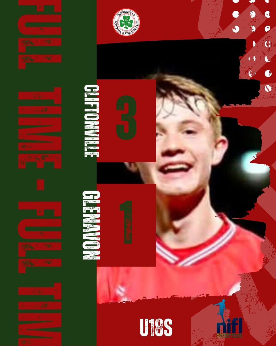 CliftonvilleFDC's tweet photo. Tonight’s U18 Results 🔴⚪

🏆 NIFL U18s
Cliftonville 3–1 Glenavon

🏆 National League U18s
Cliftonville 1–0 Crusaders

Two competitive games, strong mentality, and continued progress across both programmes.
Proud of the players and staff.

#AcademyPathway https://t.co/wydd47EBge
