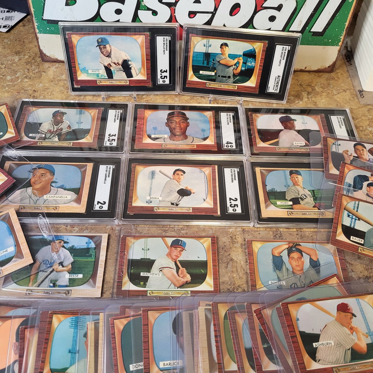Want to win a free spot in the '55 Bowman Set Break? I'm giving 1 away! To enter for a chance to win, 1) follow, 2) repost, and 3) reply, letting me know which '55 set is your favorite? (any issue, any sport) #thehobby #whodoyoucollect