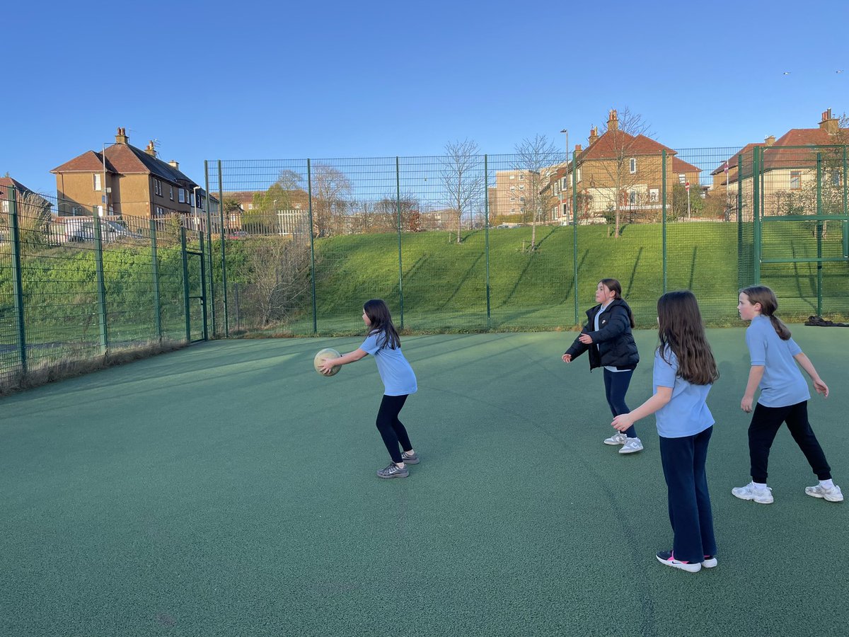 P5 had fun on the muga in the winter sunshine.