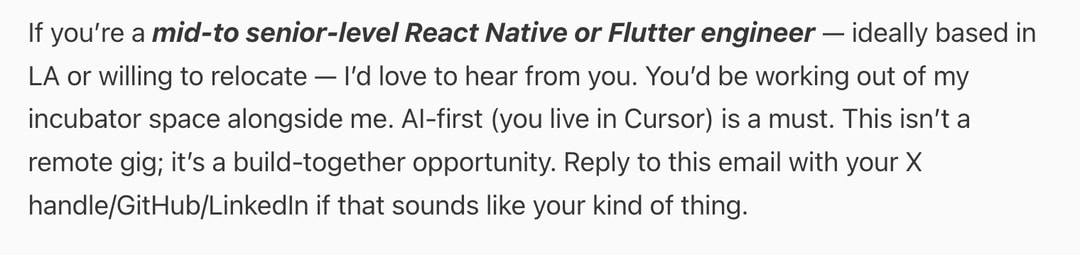 Parece que Kevin Rose está resucitando Digg. Si vives en Los Ángeles y conoces React Native, podría ser una gran oportun