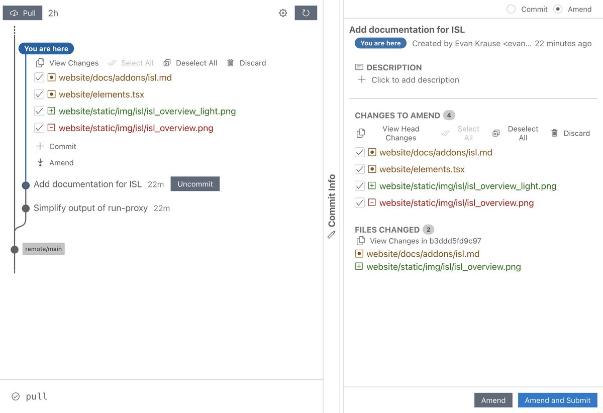 GitHub에서 "스택형 차이점 비교(Stacked Diffs)" 기능을 제공한다면, 오픈소스/비메타 개발 환경에서도 인터랙티브 스마트로그를 더 쉽게 사용할 수 있게 될지도 모르겠네요 🤞