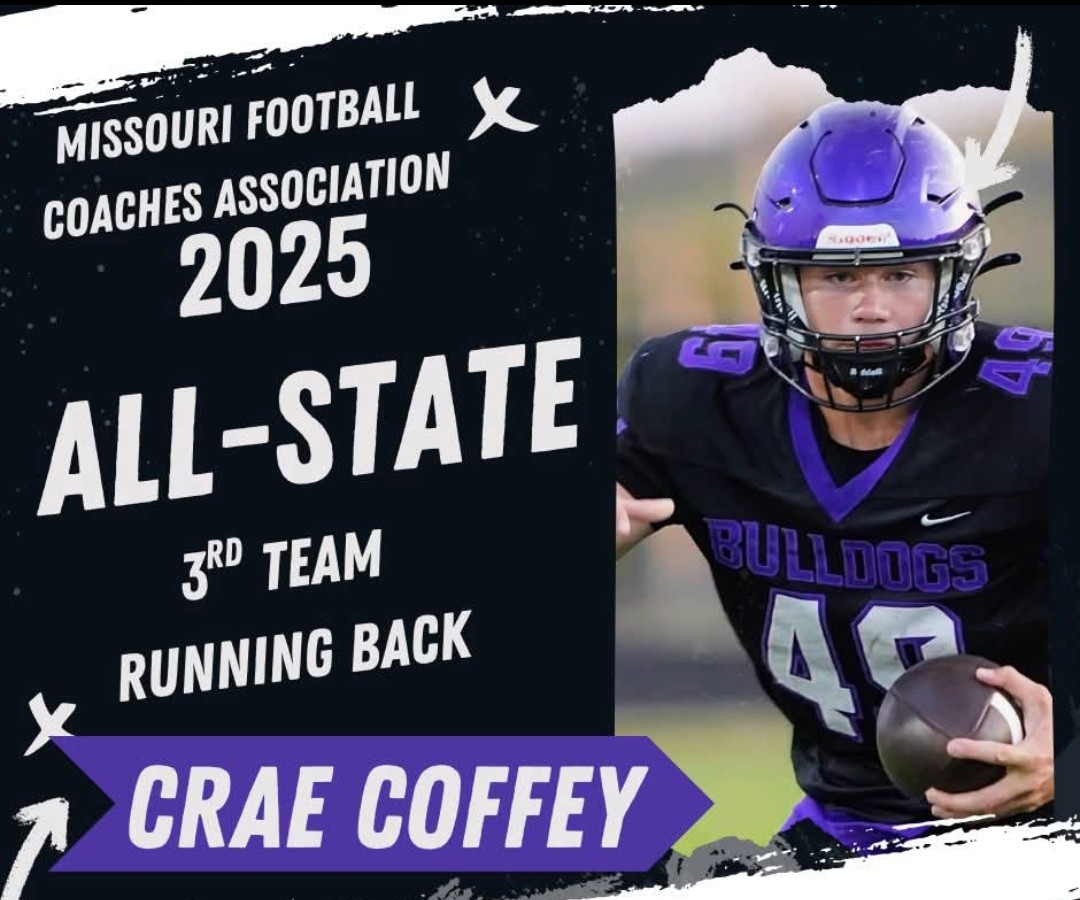 CraeCoffey2026's tweet photo. Thank you to the Missouri Football Coaches for this honor. #AllState #Classof2026 https://t.co/Rj2JVbuNEJ