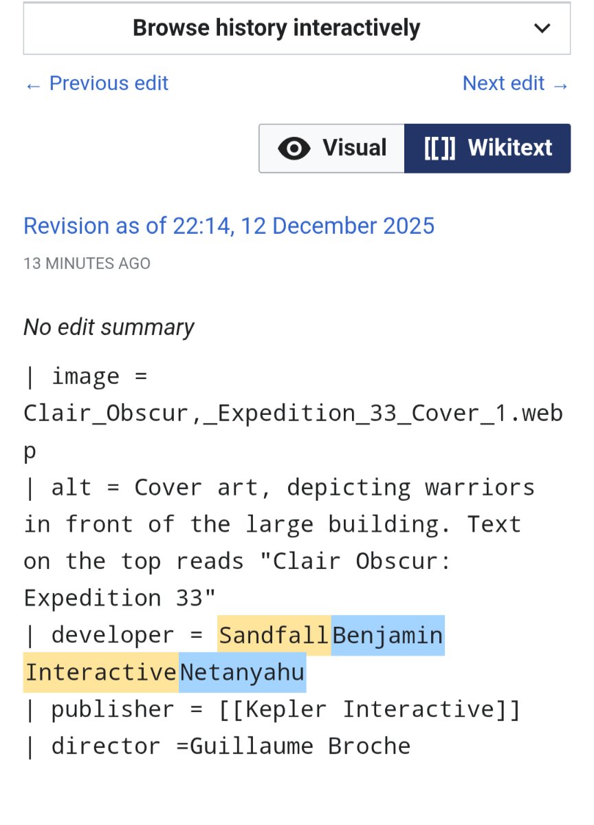 Pollux_RyK's tweet photo. Had to check the Wikipedia edit notes to make sure I wasn't undergoing psychosis https://t.co/Io1VUVKnNZ
