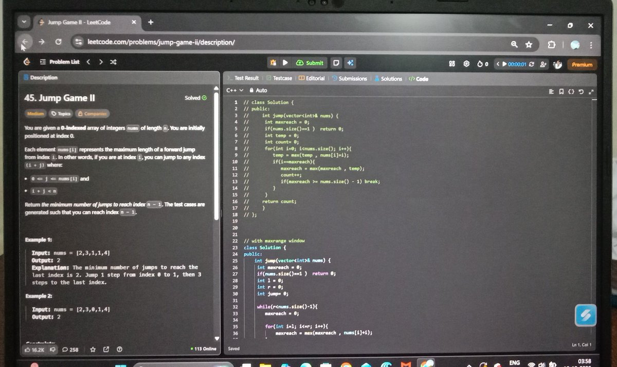 __Shankarlal's tweet photo. Day 40 
Problem solved ✅
Jump game ll✅
Buy time to buy and sell stock with cooldown ✅ https://t.co/yK875Nt8ra