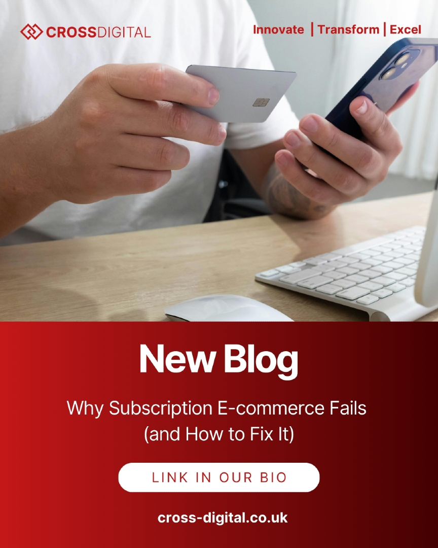 crossdigitaluk's tweet photo. 🚀 New Blog: Why Subscription E-commerce Fails (and How to Fix It)

👉 Read more at https://t.co/bv3sY8m1w9

#DigitalMarketing #Subscriptions #CrossDigital #NewBlog #DevonBusiness https://t.co/lrTPPYBRal