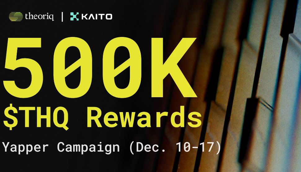 hi guys 😊

muco is here 

Nobody does it like 
<a href="/TheoriqAI/">Theoriq</a> 

They’re currently allocating 500K $THQ

Top 250 Yappers on the (7D) leaderboard.
Dec 10–17.

Simply talk about AlphaVault

An AI-curated vault-of-vaults that adjusts your portfolio as the market moves, aiming for safer